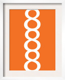 Orange Figure 8 Design Prints by  Avalisa