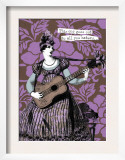 Victorian Woman Playing Guitar Art