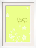 Chicks with White Flowers Prints