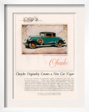 Chrysler, Magazine Advertisement, USA, 1928 Posters