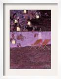 Lantern Filled Tree and Chairs Prints