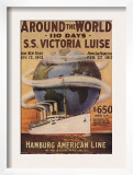 Hamburg American Line, Magazine Plate, USA, 1912 Posters