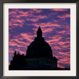 The Dome of the State Capitol in Pierre, South Dakota, at Dawn, October 5, 2006 Framed Photographic Print by Joe Kafka