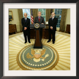 President Bush Names Ben Bernanke to Become the New Chairman of the Federal Reserve Board Framed Photographic Print