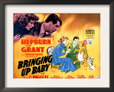 Bringing Up Baby, Katharine Hepburn, Cary Grant, 1938 Poster