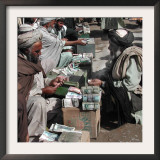 Afghan Money Changers on the Roadside Market Framed Photographic Print