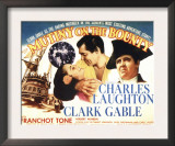 Mutiny on the Bounty, Center from Left, Movita, Clark Gable, Charles Laughton, 1935 Posters