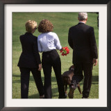 President Clinton, Hillary Rodham Clinton, Daughter Chelsea Framed Photographic Print
