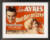 Don't Bet on Love, Lew Ayres, Ginger Rogers, 1933 Art