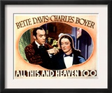 All This and Heaven Too, Charles Boyer, Bette Davis, 1940 Poster