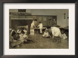 Kindergarten Children in Horace Mann School Working on Doll Houses, Tulsa, Oklahoma, March, 1917 Print