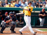 Minnesota Twins v Pittsburgh Pirates, BRADENTON, FL - MARCH 02: Lyle Overbay and Steve Holm Photographic Print by J. Meric