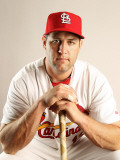 St. Louis Cardinals Photo Day, JUPITER, FL - FEBRUARY 24: Lance Berkman Photographic Print by Mike Ehrmann