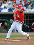 Florida Seminoles v Philadelphia Phillies, CLEARWATER, FL - FEBRUARY 24: Raul Ibanez Photographic Print by Al Messerschmidt