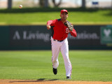 Florida Marlins v Washington Nationals, VIERA, FL - MARCH 02: Alex Cora Photographic Print by Mike Ehrmann