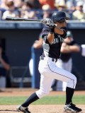Oakland Athletics v Seattle Mariners, PEORIA, AZ - MARCH 12: Ichiro Suzuki Photographic Print by Christian Petersen