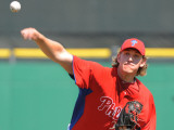 Florida Seminoles v Philadelphia Phillies, CLEARWATER, FL - FEBRUARY 24: Drew Naylor Photographie par Al Messerschmidt