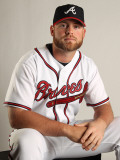 Atlanta Braves Photo Day, LAKE BUENA VISTA, FL - FEBRUARY 21: Brian McCann Photographic Print by Mike Ehrmann