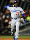 Los Angeles Dodgers v Cincinnati Reds, GOODYEAR, AZ - MARCH 03: Dee Gordon Photographic Print by Norm Hall