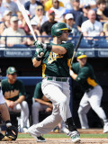 Oakland Athletics v San Diego Padres, PEORIA, AZ - MARCH 06: Daric Barton Photographic Print by Christian Petersen