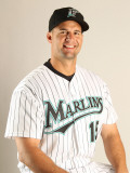 Florida Marlins Photo Day, JUPITER, FL - FEBRUARY 23: Gaby Sanchez Photographic Print by Mike Ehrmann