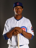 Chicago Cubs Photo Day, MESA, AZ - FEBRUARY 22: Starlin Castro Photographic Print by Ezra Shaw