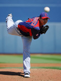 Cleveland Indians v San Diego Padres, PEORIA, AZ - MARCH 13: Carlos Carrasco Photographic Print by Kevork Djansezian