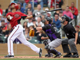 Colorado Rockies v Arizona Diamondbacks, SCOTTSDALE, AZ - FEBRUARY 26: Chris Young Photographic Print by Jonathan Ferrey