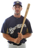 Milwaukee Brewers Photo Day, MARYVALE, AZ - FEBRUARY 24: George Kottaras Photographie par Jonathan Ferrey