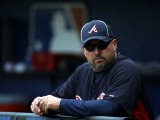 Atlanta Braves v New York Mets, PORT ST. LUCIE, FL - FEBRUARY 26: Freddie Gonzalez Photographic Print by Marc Serota