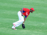 Florida Seminoles v Philadelphia Phillies, CLEARWATER, FL - FEBRUARY 24: John Mayberry Jr. Photographie par Al Messerschmidt