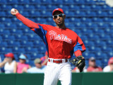 Florida Seminoles v Philadelphia Phillies, CLEARWATER, FL - FEBRUARY 24: Wilson Valdez Photographic Print by Al Messerschmidt