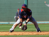Cleveland Indians v Cincinnati Reds, GOODYEAR, AZ - FEBRUARY 28: Luis Valbuena Photographic Print by Norm Hall