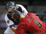 Houston Astros v Detroit Tigers, LAKELAND, FL - MARCH 02: Alex Avila and Hunter Pence Photographic Print by Leon Halip