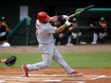 St. Louis Cardinals v Florida Marlins, JUPITER, FL - MARCH 06: Albert Pujols Fotografie-Druck von Marc Serota