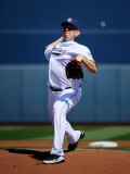 Cleveland Indians v San Diego Padres, PEORIA, AZ - MARCH 13: Tim Stauffer Photographic Print by Kevork Djansezian