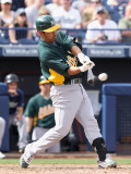 Oakland Athletics v San Diego Padres, PEORIA, AZ - MARCH 06: Kurt Suzuki Photographic Print by Christian Petersen