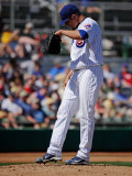Kansas City Royals v Chicago Cubs, MESA, AZ - MARCH 09: Matt Garza Photographic Print by Kevork Djansezian