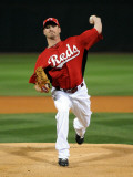 Los Angeles Dodgers v Cincinnati Reds, GOODYEAR, AZ - MARCH 03: Travis Wood Photographic Print by Norm Hall