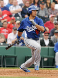 Los Angeles Dodgers v Los Angeles Angels of Anaheim, TEMPE, AZ - FEBRUARY 26: Andre Ethier Photographic Print by Norm Hall