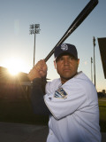 San Diego Padres Photo Day, PEORIA, AZ - FEBRUARY 23: Guilermo Quiroz Photographic Print by Rob Tringali