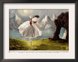 Fanny Elssler, Austrian Ballerina, as Water-Nymph Ondine Performing a Dance with Her Shadow, 1846 Poster