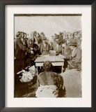Possible Scene of Federal Payouts to Cherokee Men, 1870 Poster