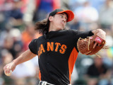 Chicago Cubs v San Francisco Giants, SCOTTSDALE, AZ - MARCH 01: Tim Lincecum Photographic Print by Christian Petersen