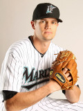 Florida Marlins Photo Day, JUPITER, FL - FEBRUARY 23: Dustin Richardson Photographic Print by Mike Ehrmann