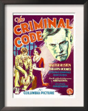 The Criminal Code, Phillips Holmes, Constance Cummings, Walter Huston on Window Card, 1931 Prints