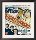 Flight Command, Walter Pidgeon, Robert Taylor, Ruth Hussey, Robert Taylor on Window Card, 1940 Posters