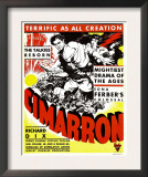 Cimarron, Richard Dix, Irene Dunne on Window Card, 1931 Posters