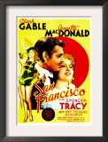 San Francisco, Jeanette Macdonald, Clark Gable, Jeanette Macdonald on Midget Window Card, 1936 Art