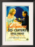 Twentieth Century (Aka 20th Century), Carole Lombard, John Barrymore on Midget Window Card, 1934 Prints